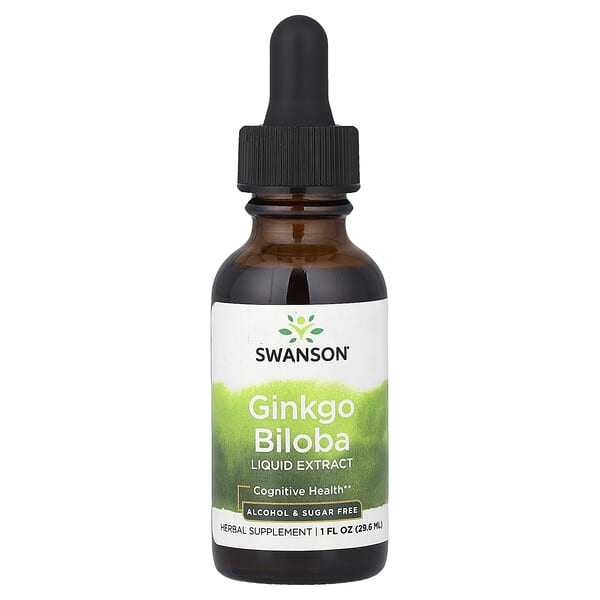 Ginkgo Biloba Liquid Extract, Alcohol & Sugar Free, 1 fl oz (29.6 ml)