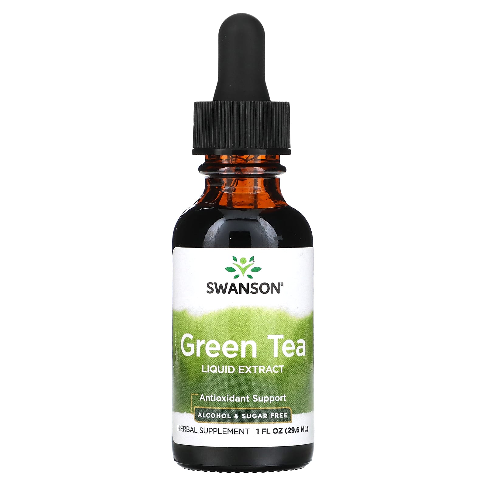 Swanson, Green Tea Liquid Extract, Alcohol & Sugar Free, 1 fl oz (29.6 ml)