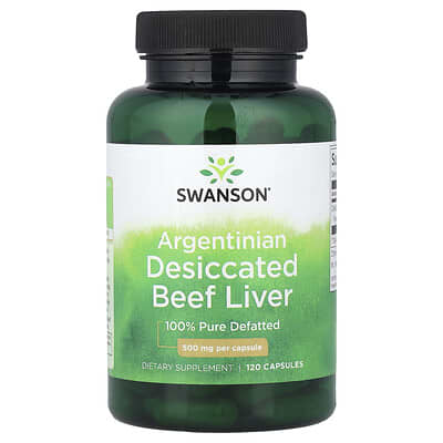 Swanson, Argentinian Desiccated Beef Liver, 500 mg, 120 Capsules