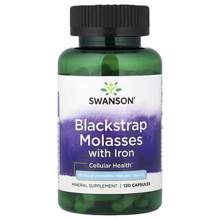 Swanson, Blackstrap Molasses With Iron, 120 Capsules