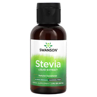 Swanson, Extrato Líquido de Estévia, Sem Álcool, 59 ml (2 fl oz)