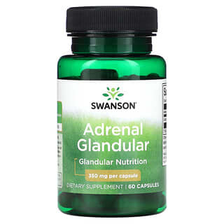 Swanson, Glande surrénale, 350 mg, 60 capsules