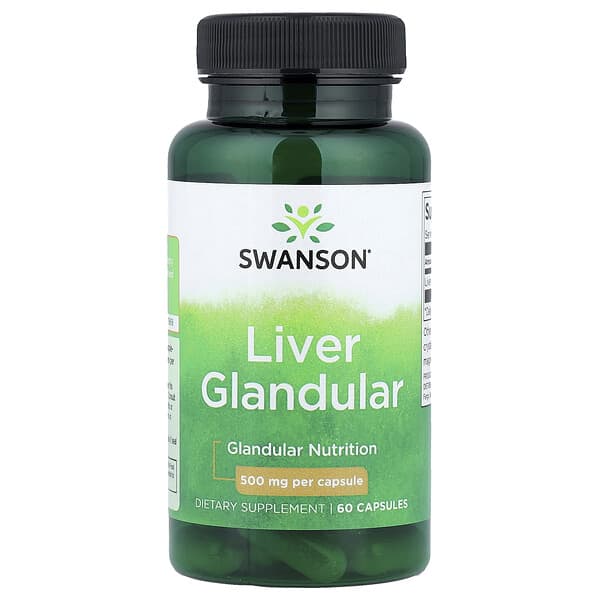 Liver Glandular, 500 mg, 60 Capsules