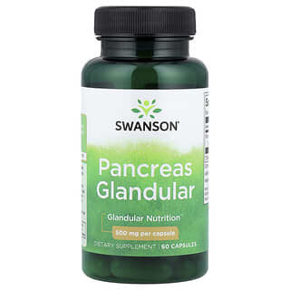 Swanson, Páncreas glandular, 500 mg, 60 cápsulas