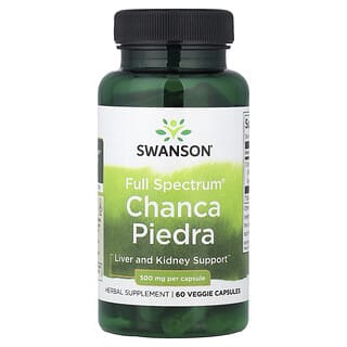Swanson, Chanca Piedra cu spectru complet, 500 mg, 60 capsule vegetale