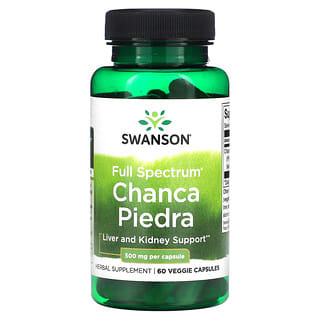 Swanson, Full Spectrum Chanca Piedra, 500 mg, 60 Cápsulas Vegetais