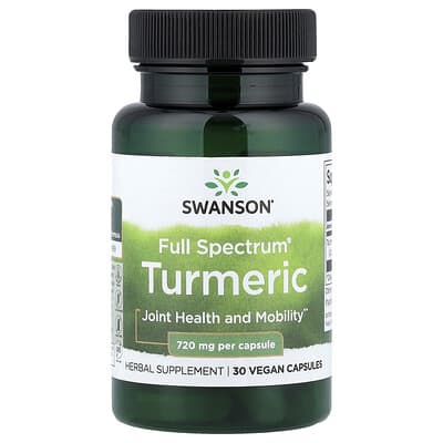 Swanson, Full Spectrum® Turmeric, 720 mg, 30 Vegetarian Capsules