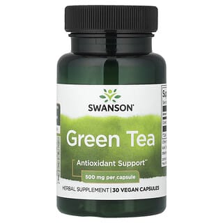 Swanson, 녹차, 500mg, 캡슐 30정