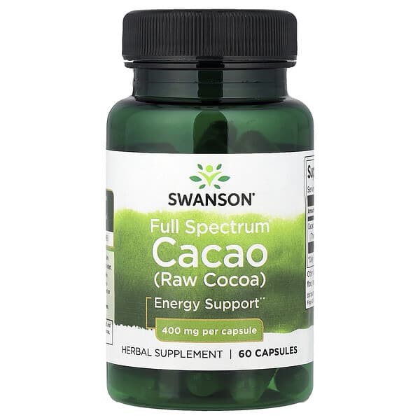 Full Spectrum Cacao (Raw Cocoa), 400 mg, 60 Capsules