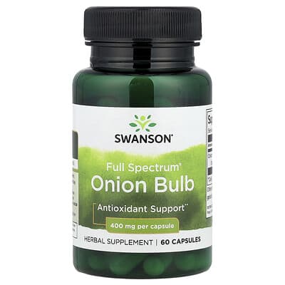 Swanson, Full Spectrum® Faceted Onion Bulbs, 400 mg, 60 Capsules