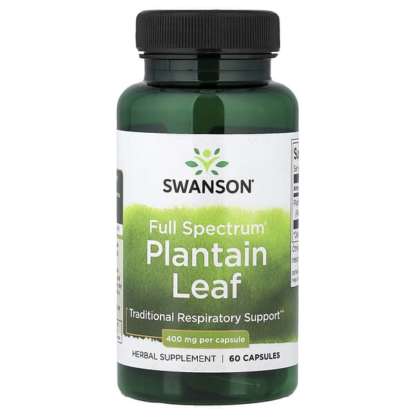 Full Spectrum® Plantain Leaf, 400 mg, 60 Capsules