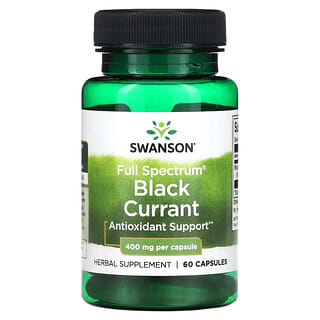 Swanson, Groselha Preta de Espectro Completo, 400 mg, 60 Cápsulas