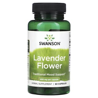 Swanson, Fleur de lavande, 400 mg, 60 capsules