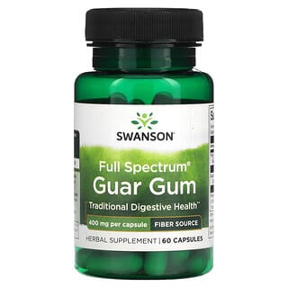 Swanson‏, Full Spectrum Guar Gum, מכיל 400 מ“ג, 60 כמוסות