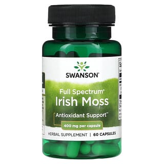 Swanson, Ирландский мох полного спектра, 400 мг, 60 капсул