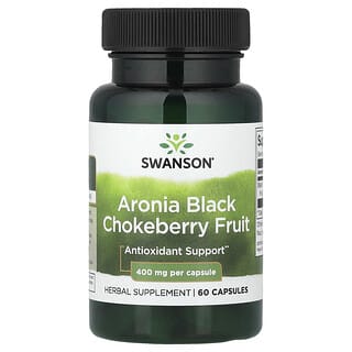 Swanson, 아로니아 블랙 초크베리 열매, 400mg, 캡슐 60정