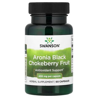 Swanson Vitamins, Aronia, frutto di aronia nera, 400 mg, 60 capsule