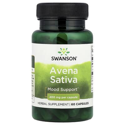 Swanson, Oats, 400 mg, 60 Capsules