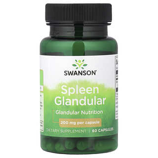 Swanson, Bazo glandular, 200 mg, 60 cápsulas