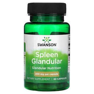 Swanson, Spleen Glandular, 200 mg , 60 Capsules