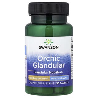 Swanson, Orchic Glandular, для мужского здоровья, 1000 мг, 30 таблеток