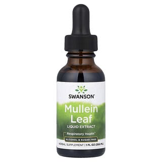 Swanson, Königskerzenblatt-Flüssigextrakt, alkohol- und zuckerfrei, 29,6 ml (1 fl. oz.)