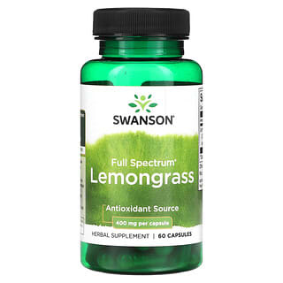 Swanson, Full Spectrum Lemongrass, 400 mg , 60 Capsules