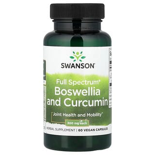 Swanson Vitamins, Full Spectrum®, босвеллия и куркумин, 60 капсул