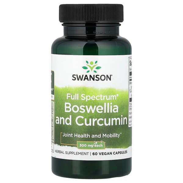 Swanson Vitamins, Full Spectrum® Boswellia and Curcumin, 60 Vegan Capsules — product photo 1