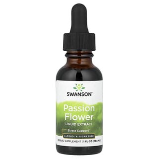 Swanson, Tekutý extrakt z mučenky, bez alkoholu a cukru, 1 fl oz (29,6 ml)