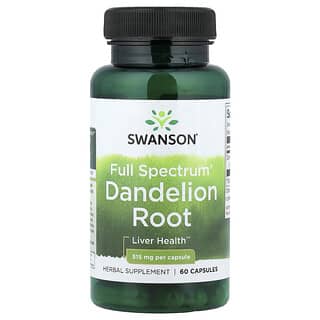 Swanson, Raiz de Dente-de-Leão de Espectro Completo, 515 mg, 60 Cápsulas