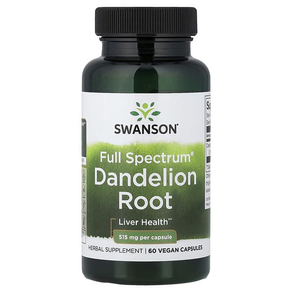 Full Spectrum® Dandelion Root, 515 mg, 60 Vegan Capsules