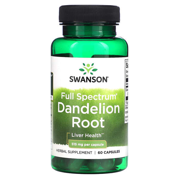 Swanson, 多面蒲公英根,515 毫克,60 粒膠囊