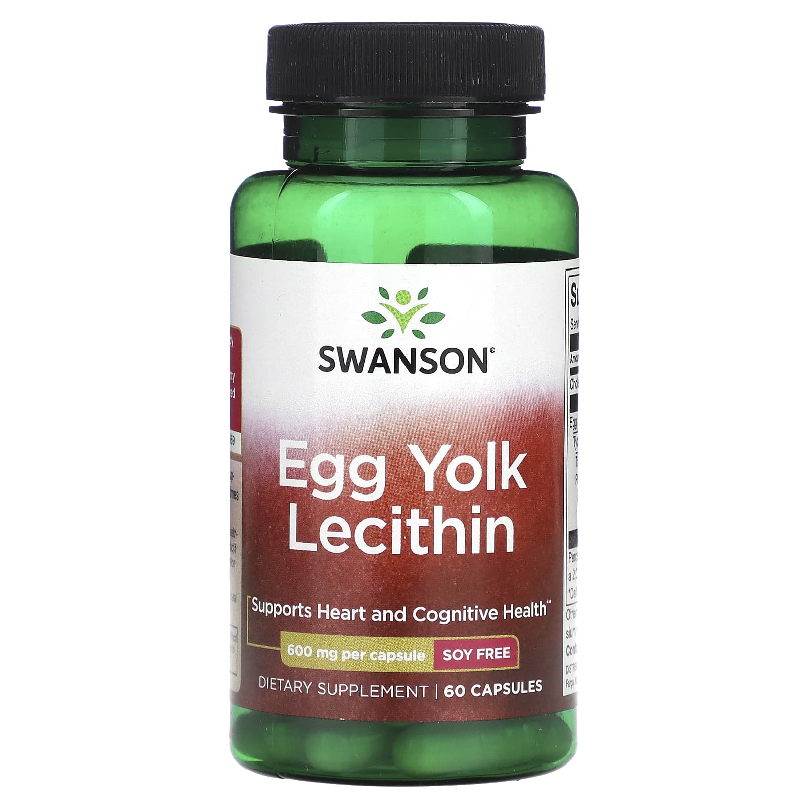 Swanson, Egg Yolk Lecithin, 600 mg , 60 Capsules