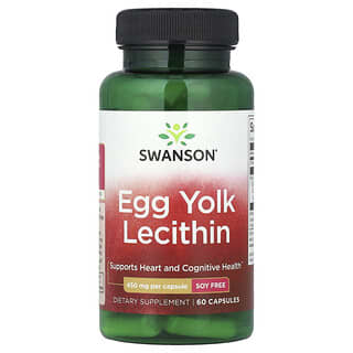 Swanson, Žloutkový lecitin, 450 mg , 60 kapslí