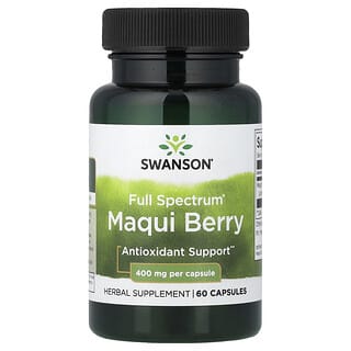Swanson Vitamins, Full Spectrum®, ягоды аристотелии, 400 мг, 60 капсул