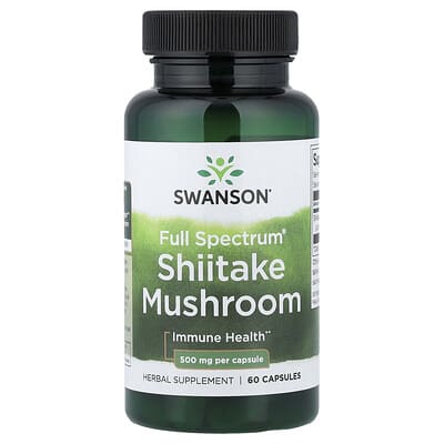 Swanson Vitamins, Full Spectrum&reg; Shiitake Mushroom, 500 mg, 60 Capsules