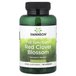 Swanson, Flor de trébol rojo de espectro completo, 430 mg, 90 cápsulas