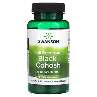 Swanson, Cimífuga de espectro completo, 540 mg, 60 cápsulas