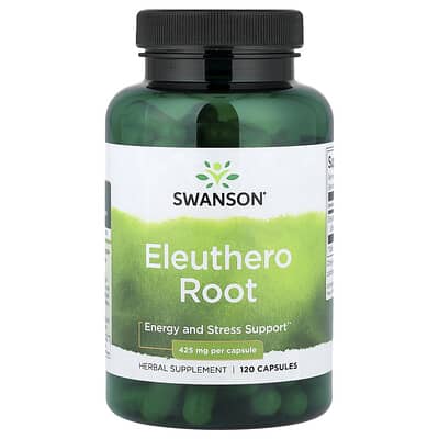 Swanson, Eleuthero Root, 120 Capsules (425 mg per Capsule)