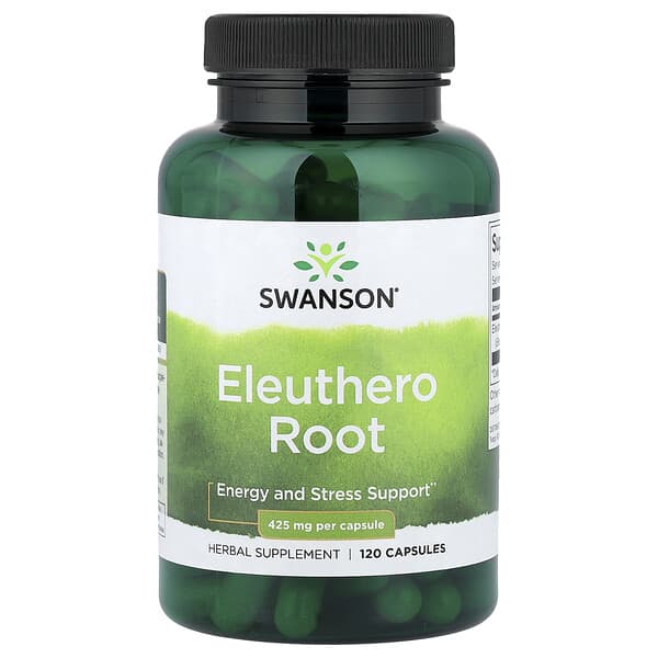 Swanson Eleuthero Root, 120 Capsules (425 mg per Capsule)