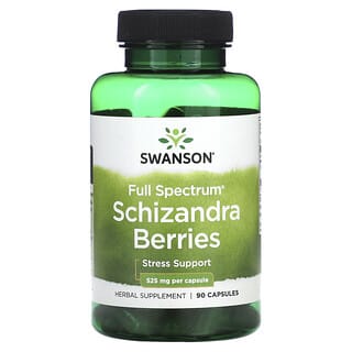 Swanson, Bayas de esquizandra de espectro completo, 525 mg, 90 cápsulas