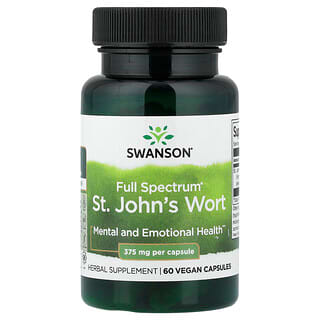 Swanson Vitamins, Full Spectrum® St. John's Wort, 375 mg, 60 Vegan Capsules