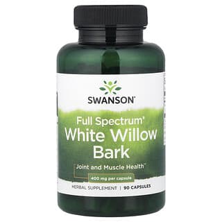 Swanson, Full Spectrum® White Willow Bark, 400 mg, 90 Capsules