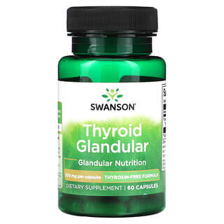 Swanson, Thyroid Glandular, 200 mg, 60 Capsules