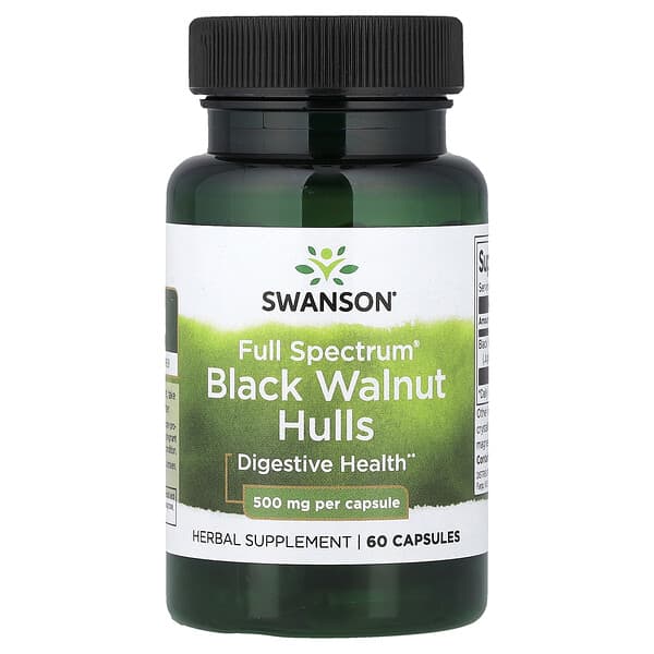 Full Spectrum® Black Walnut Hulls, 500 mg, 60 Capsules