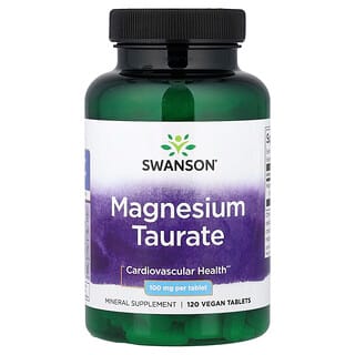 Swanson Vitamins, таурат магния, 100 мг, 120 таблеток