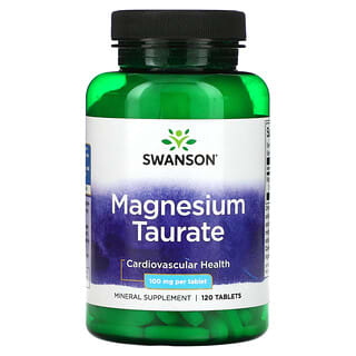 Swanson, Taurato de Magnésio, 100 mg, 120 comprimidos