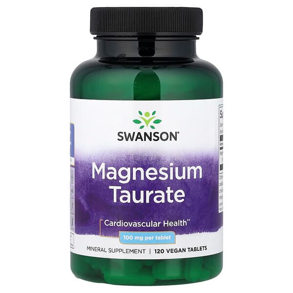 Swanson Vitamins, Magnesium Taurate, 100 mg, 120 Vegan Tablets
