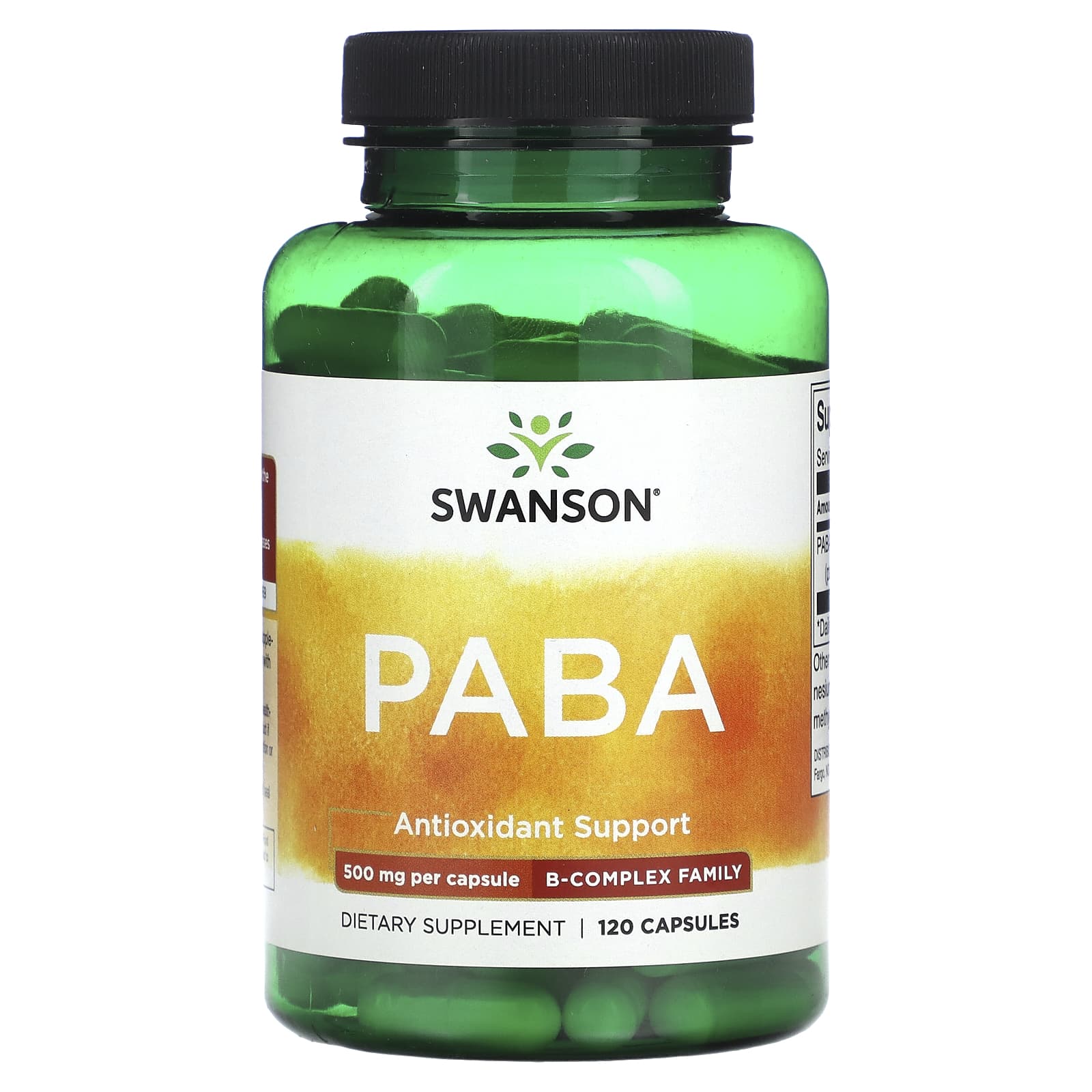 PABA（パラアミノ安息香酸）、500mg、120粒